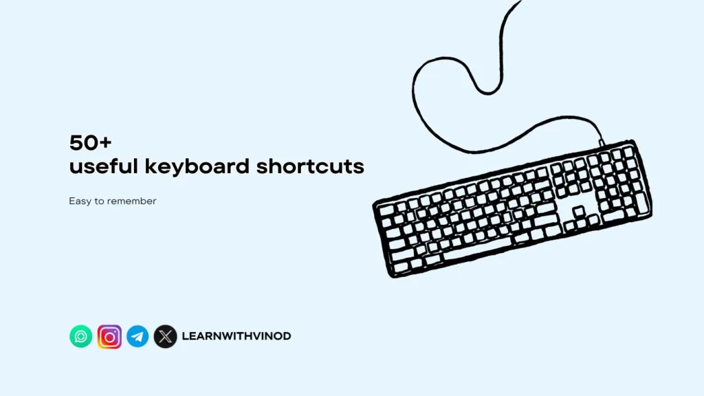 50+ useful keyboard shortcuts Tip for Windows