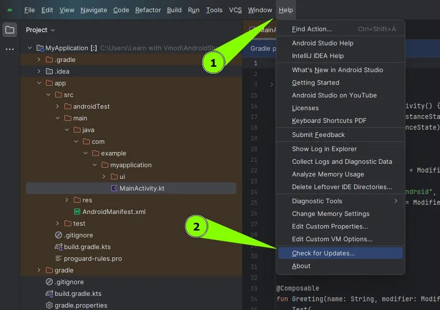 How to update Android Studio