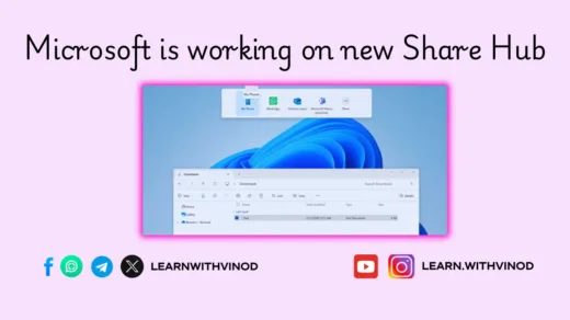 Microsoft is working on New Share Hub