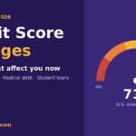 Credit score changes 2026 guide with a score gauge showing the U.S. average FICO of 714
